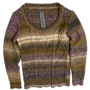 Anthropologie Elsamanda Cable Knit Sweater Womens M Italy Wool Preppy‎ Academia